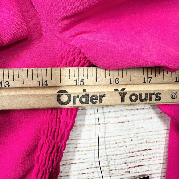Tuckernuck Pink Bow Shoulder Mini Dress XXS Long Sleeve Party Cocktail Chic - Picture 6 of 12
